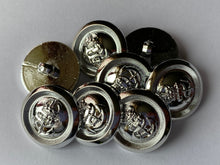 Load image into Gallery viewer, 1 Silver Shank Buttons 22mm Wide Dresses Tops Coats Babies Blazers Shirt Sewing Craft
